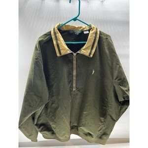 Vintage Eagles Ridge‎ 19th Hole Golf Pullover Jacket Green Windbreaker 2XL